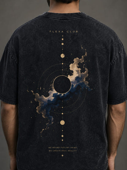 ORBIT - Acid Wash Drop Shoulder T-Shirt