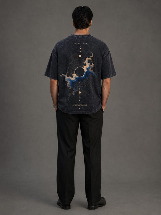ORBIT - Acid Wash Drop Shoulder T-Shirt
